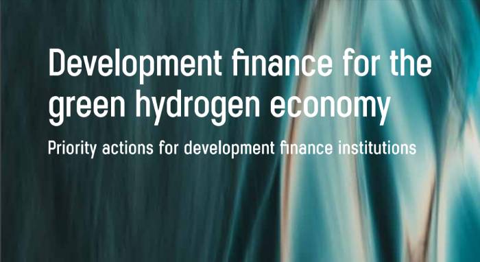 Development finance for the green hydrogen economy