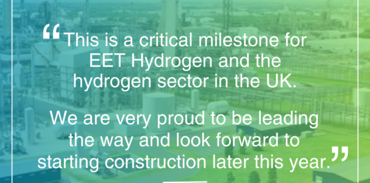 EET Hydrogen to proceed into final negotiations with UK Government to develop low carbon hydrogen plant in Ellesmere