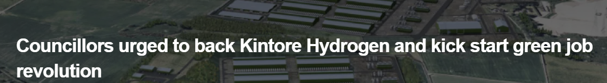 Councillors urged to back Kintore Hydrogen and kick start green job revolution