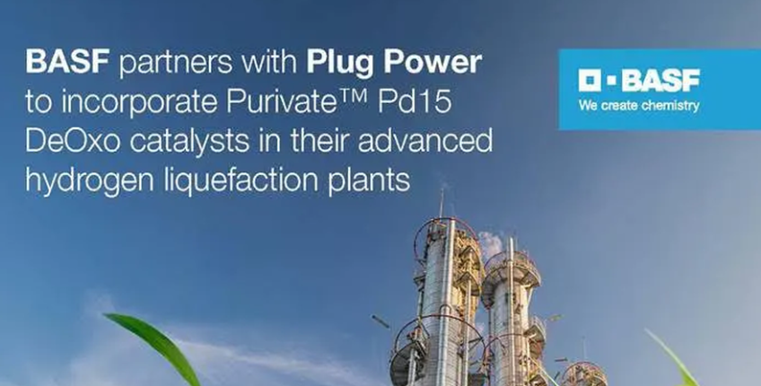 BASF Partners with Plug Power to Deploy Purification Solutions in Their Advanced Hydrogen Liquefaction Plants