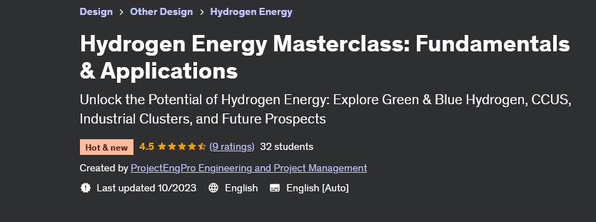Hydrogen Energy Masterclass: Fundamentals &amp; Applications