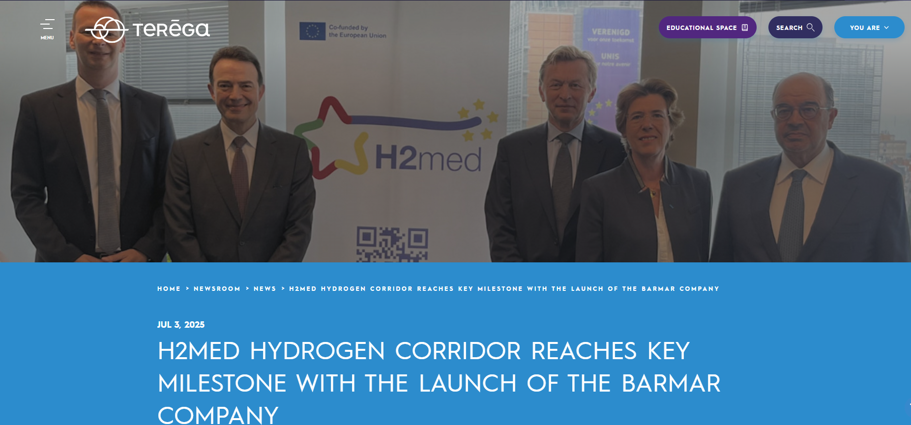 H2med Hydrogen Corridor Reaches Key Milestone with the Launch of the BarMar Company