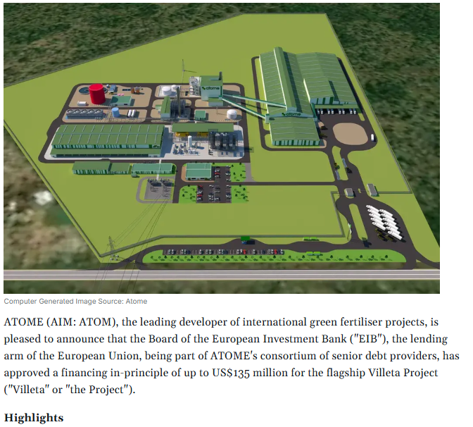 EIB Approves $135M Financing for ATOME’s 145MW Green Hydrogen Project in Paraguay
