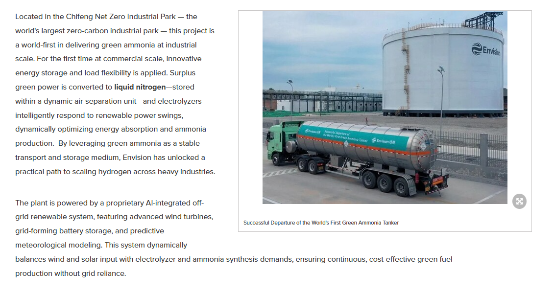 Envision Delivers On World's Largest Green Hydrogen And Ammonia Plant With Off-Grid Renewable System