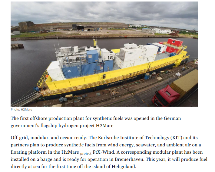Germany’s H2Mare Commissions Offshore Platform for Green Hydrogen and Power-to-X Research
