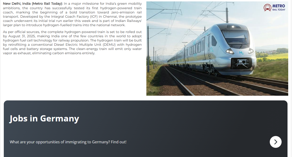 India's First Hydrogen Train begins trials, marking a New Era in sustainable Rail Travel