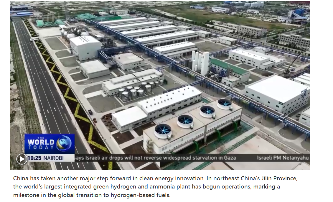 Renewable Energy: World's largest integrated green hydrogen ammonia plant begins operations in northeast China