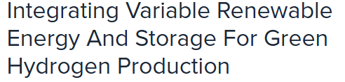 Integrating Variable Renewable Energy and Storage for Green Hydrogen Production