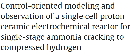 Control-oriented modeling and observation of a single cell proton ceramic electrochemical reactor