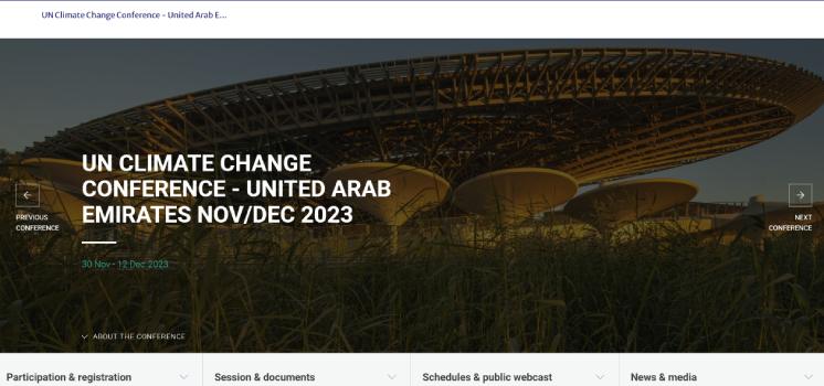 UN CLIMATE CHANGE CONFERENCE - UNITED ARAB EMIRATES NOV/DEC 2023